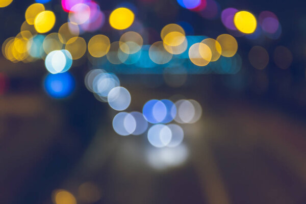 Светлый ночной город боке абстрактный фон