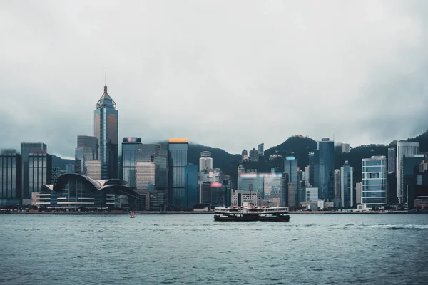 香港风景，从维多利亚港看 — 图库照片