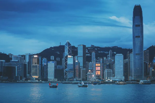 Hong Kong sceneria, widok z portu Wiktorii — Zdjęcie stockowe