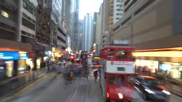 Hong Kong China Maio 2019 Timelapse Visualizando Cena Rua Hong — Vídeo de Stock