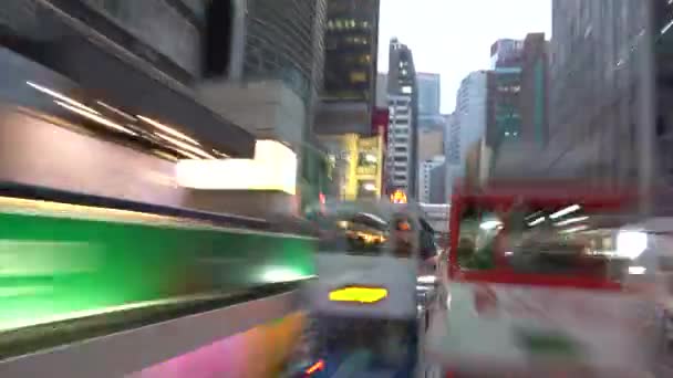 Hong Kong China Maio 2019 Timelapse Visualizando Cena Rua Hong — Vídeo de Stock