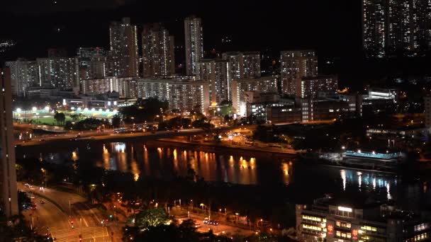 香港城市夜景全景 — 图库视频影像