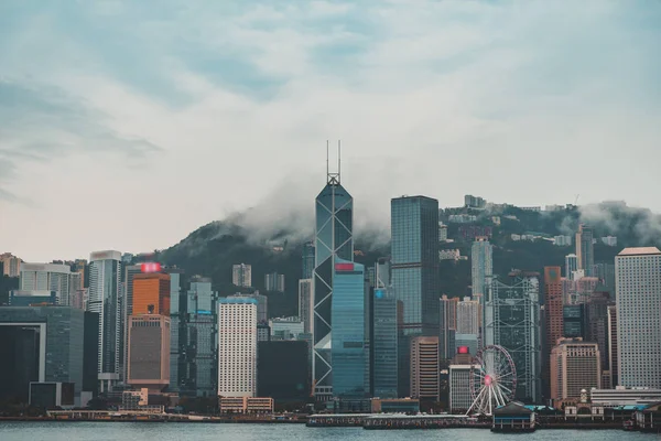 香港风景，从维多利亚港看 — 图库照片