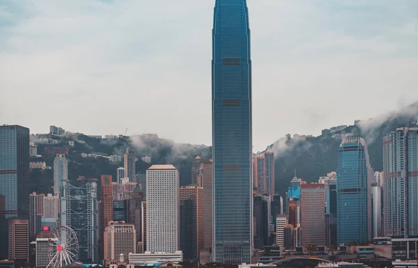 Hong Kong Scenery, View From Victoria Harbour — Stock Photo, Image