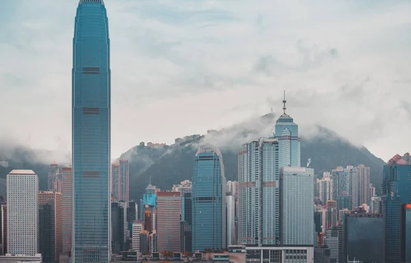 Hong Kong sceneria, widok z portu Wiktorii — Zdjęcie stockowe