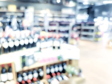 Süpermarket mağaza bokeh ile bulanıklık arka plan 