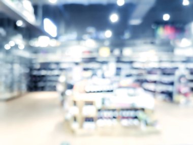 Süpermarket mağaza bokeh ile bulanıklık arka plan 