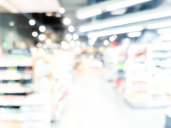 Fundo Borrão com bokeh de loja de supermercado — Fotografia de Stock