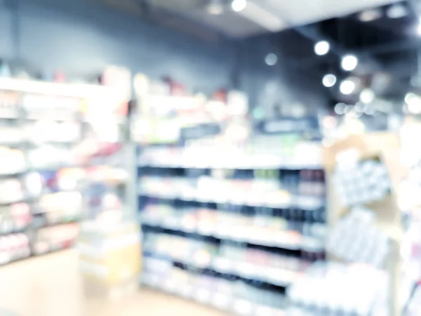 Fundo Borrão com bokeh de loja de supermercado — Fotografia de Stock