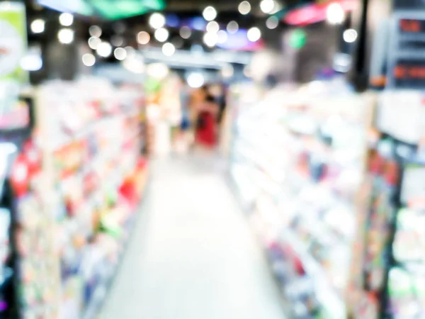 Fundo Borrão com bokeh de loja de supermercado — Fotografia de Stock