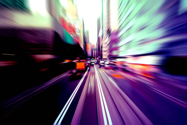 Immagine astratta delle tracce del semaforo in città — Foto Stock