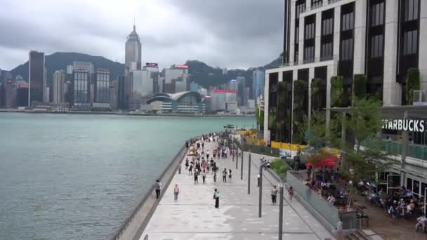 Hong Kong Chine Juin 2019 Timelapse Hyperlapse Touristes Visitant Avenue — Video