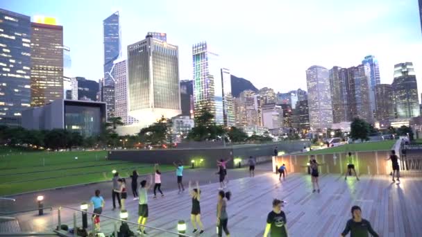 Hong Kong China Junio 2019 Slow Motion Group Sporty People — Vídeo de stock