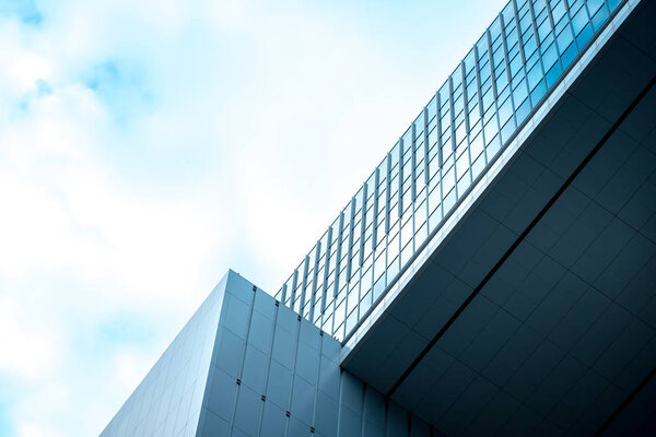 Low Angle view of business buildings in Hong Kong