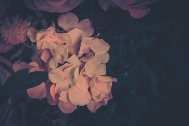 Güzel Yapay Çiçekler Arkaplanı, Vintage tarzı;