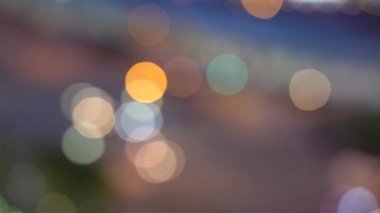 Bulanıklık Hong Kong şehir gecesi; Gece Hong Kong City bokeh görünümü