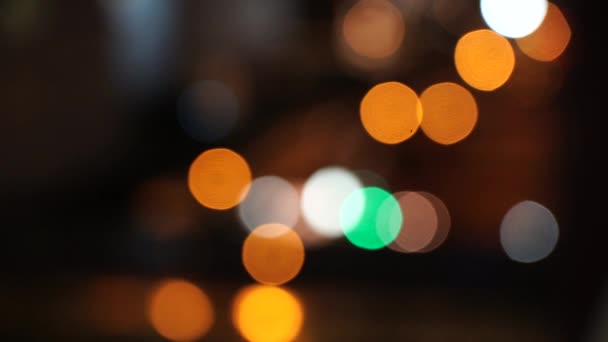 Hong Kong City Night Blur Bokeh Vista Hong Kong City — Video Stock