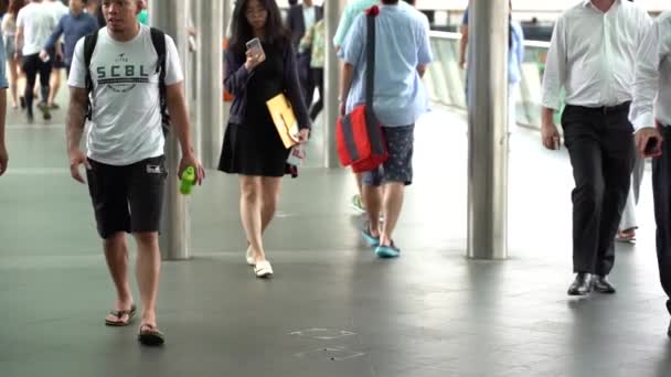 Hong Kong China Juni 2019 Zeitlupe Von Menschen Die Hängende — Stockvideo