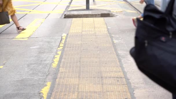 Hong Kong China Abril 2019 Slow Motion Busy Streets Des — Vídeo de Stock