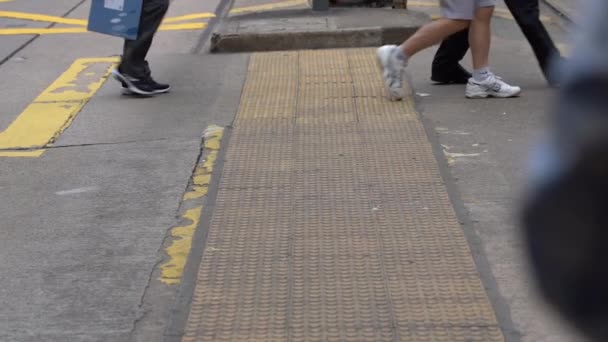 Hongkong China April 2019 Zeitlupe Der Belebten Straßen Des Zentralen — Stockvideo