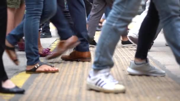 Hong Kong China Abril 2019 Movimiento Lento Calles Ocupadas Del — Vídeos de Stock