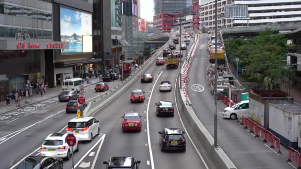 Hong Kong Cina Giugno 2019 Slow Motion Hong Kong Traffico — Video Stock