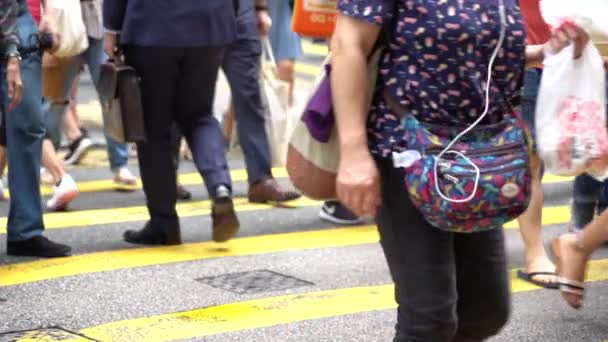 Hong Kong China Abril 2019 Slow Motion Busy Streets Des — Vídeo de Stock