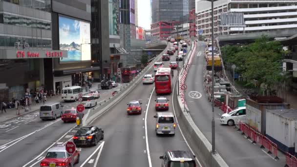 Hong Kong China Junho 2019 Slow Motion Hong Kong Busy — Vídeo de Stock