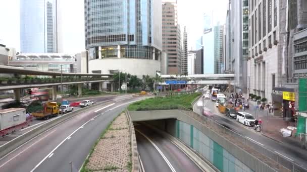 Hong Kong China Juni 2019 Zeitraffer Hyperlapse Des Geschäftigen Verkehrs — Stockvideo