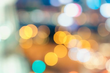 Açık Gece Şehri Bokeh soyut arkaplanı