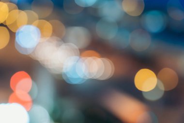 Açık Gece Şehri Bokeh soyut arkaplanı