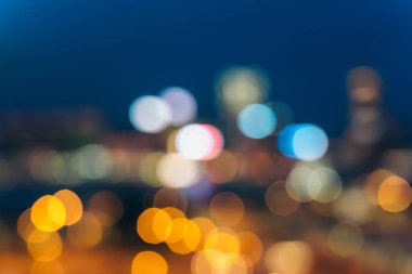 Açık Gece Şehri Bokeh soyut arkaplanı