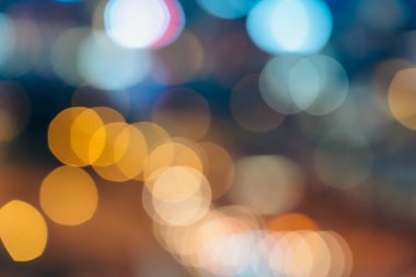 Açık Gece Şehri Bokeh soyut arkaplanı