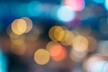 Açık Gece Şehri Bokeh soyut arkaplanı
