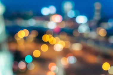 Açık Gece Şehri Bokeh soyut arkaplanı