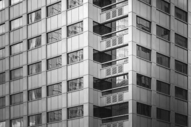 Hong Kong Ticari Bina Close Up, Siyah Beyaz tarzı