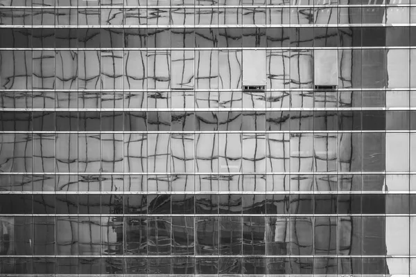 Edifício comercial de Hong Kong Close Up, estilo preto e branco — Fotografia de Stock