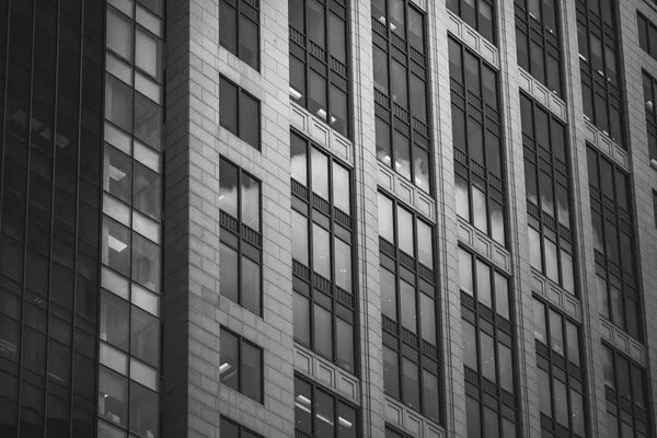 Hong Kong Commercial Building Close Up with B&W style