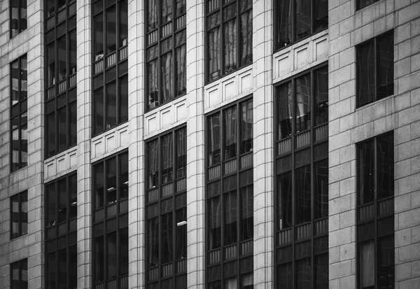 Hong Kong Commercial Building Close Up with B & W style — стоковое фото