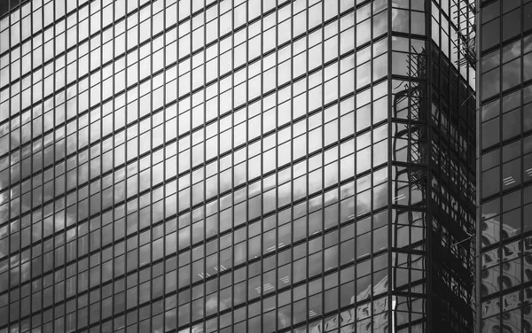 Hong Kong Commercial Building Close Up with B & W color — стоковое фото