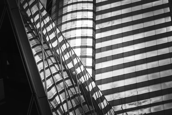 Hong Kong Commercial Building Close Up with B&W color
