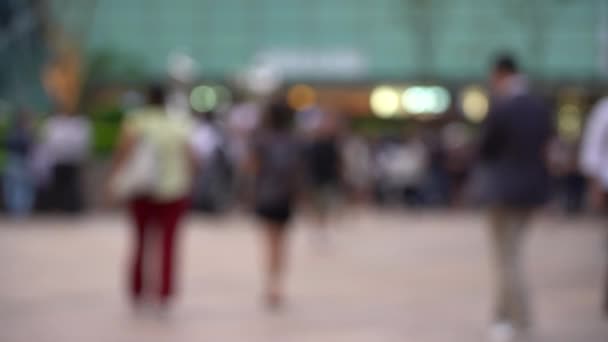 Abstract Bokeh Background Business People Meet Bar Happy Hour Slow — Stock Video