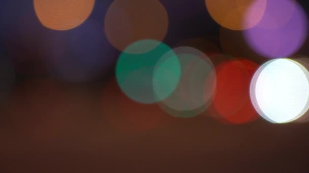 Hong Kong nuit dans le flou   Bokeh vue de la circulation de Hong Kong la nuit   Slow Motion 