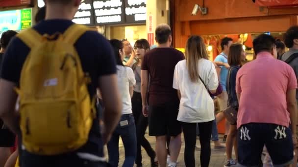 Osaka Japan June 2019 Slow Motion Tourists Visiting Dotonbori Night — Stock Video