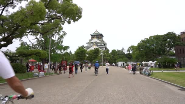Osaka Japón Junio 2019 Cámara Lenta Del Visitante Caminando Por — Vídeos de Stock