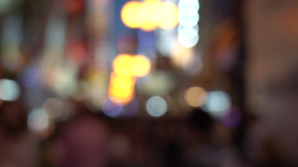 Verschwommener Hintergrund Der Einkaufsstraße Dotonbori Viertel Zeitlupe — Stockvideo