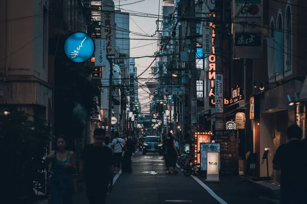 Osaka Japan Juni 2019 Turister Som Besöker Dotonbori Natten Dotonbori — Stockfoto