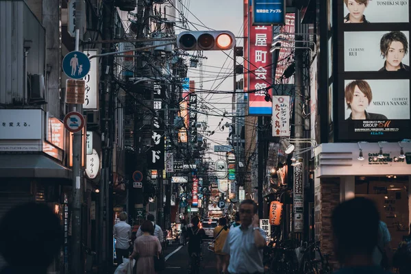 Osaka Japão Junho 2019 Turistas Que Visitam Dotonbori Noite Dotonbori — Fotografia de Stock