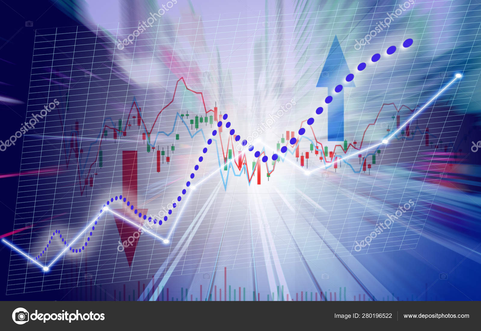 金融股票市场与轻试背景。索引图c ——图库图片© joey0304 #280196522