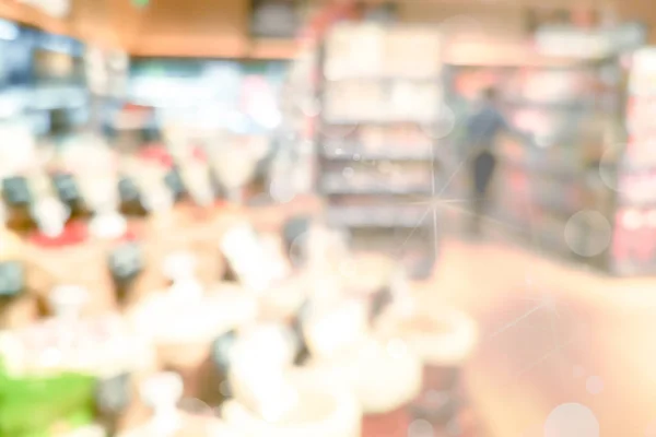 Blur Shopping Center Fundo Com Luz Bokeh Fundo Cor Dourada — Fotografia de Stock